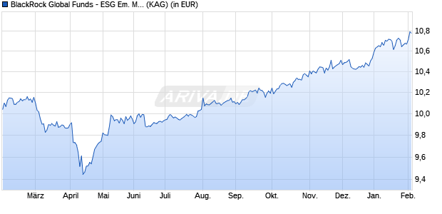 Performance des BlackRock Global Funds - ESG Em. Mkts Local Cur. Bd D2 USD (WKN A2JP6V, ISIN LU1817794388)