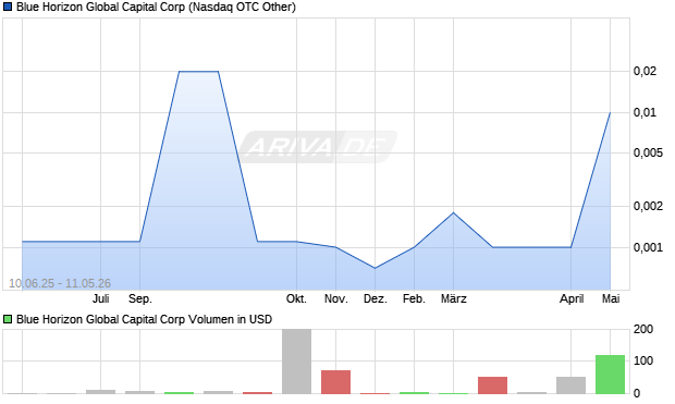 Blue Horizon Global Capital Aktie Chart