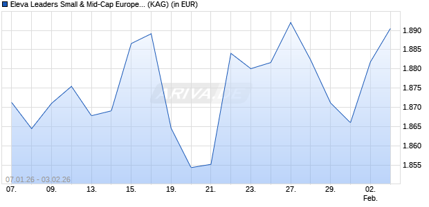 Performance des Eleva Leaders Small & Mid-Cap Europe Fund I (EUR) acc (WKN A2PFJ1, ISIN LU1920216006)