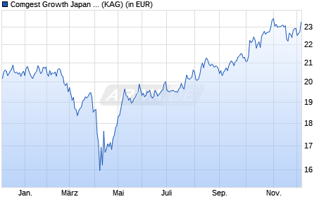 Performance des Comgest Growth Japan USD R H Acc (WKN A2N836, ISIN IE00BGK1Q622)