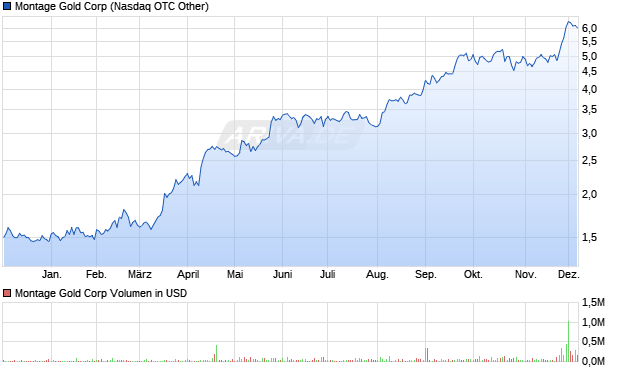Montage Gold Aktie Chart