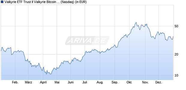Performance des Valkyrie ETF Trust II Valkyrie Bitcoin Miners ETF (WKN A3DEN8, ISIN US91917A2078)