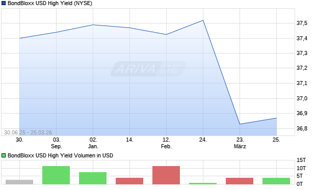 BondBloxx USD High Yield Aktie Chart