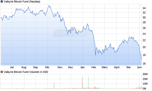 Valkyrie Bitcoin Fund Aktie Chart