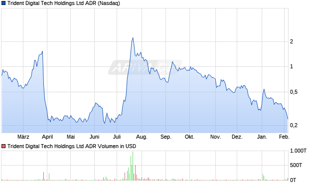 Trident Digital Tech Aktie (ADR) Chart