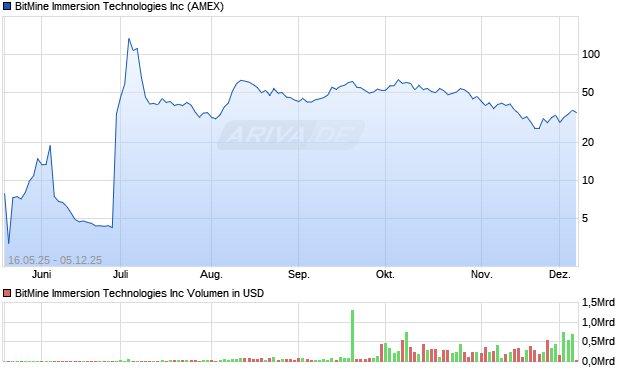 BitMine Immersion Technologies Aktie Chart
