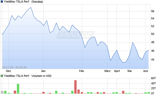 YieldMax TSLA Performance  Aktie Chart