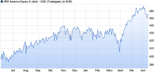 Performance des JPM America Equity A (dist) - USD (WKN 971603, ISIN LU0053666078)