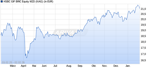 Performance des HSBC GIF BRIC Equity M2D (WKN A0D85S, ISIN LU0214875626)