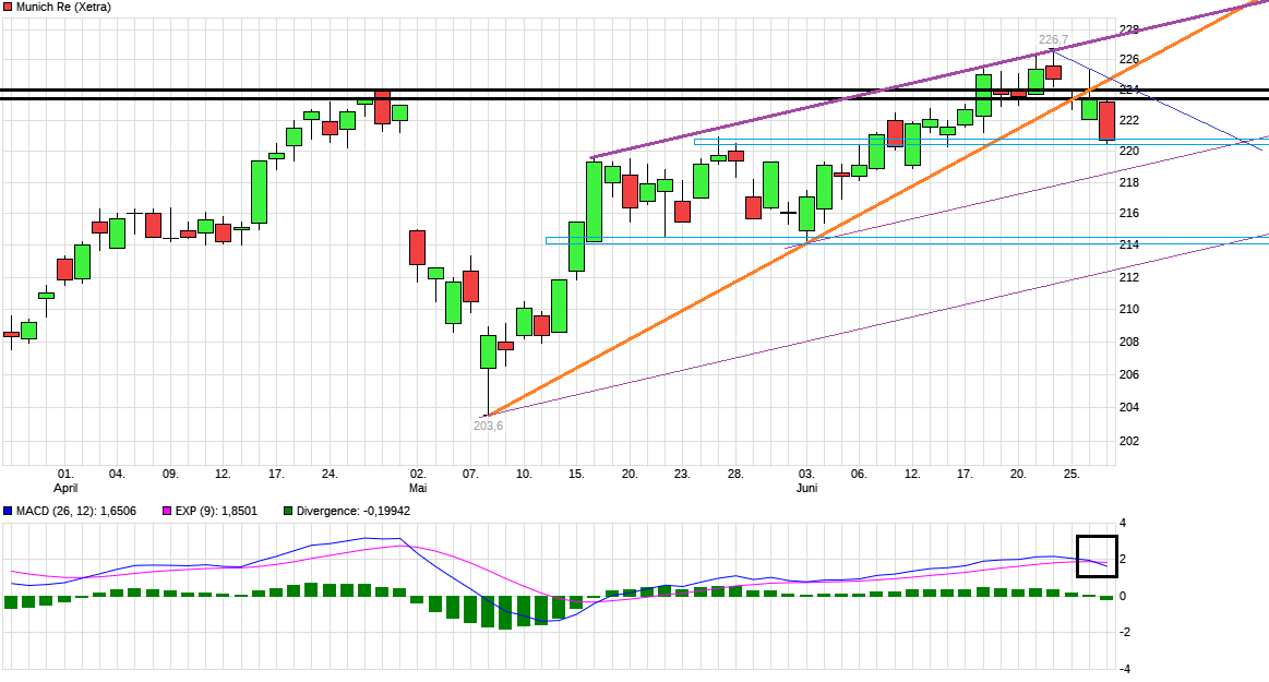 Münchener Rück nun einsteigen! KGV Schnäppchen 1120158