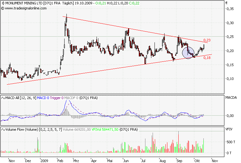 Monument Mining LTD. A0MSJF 268124