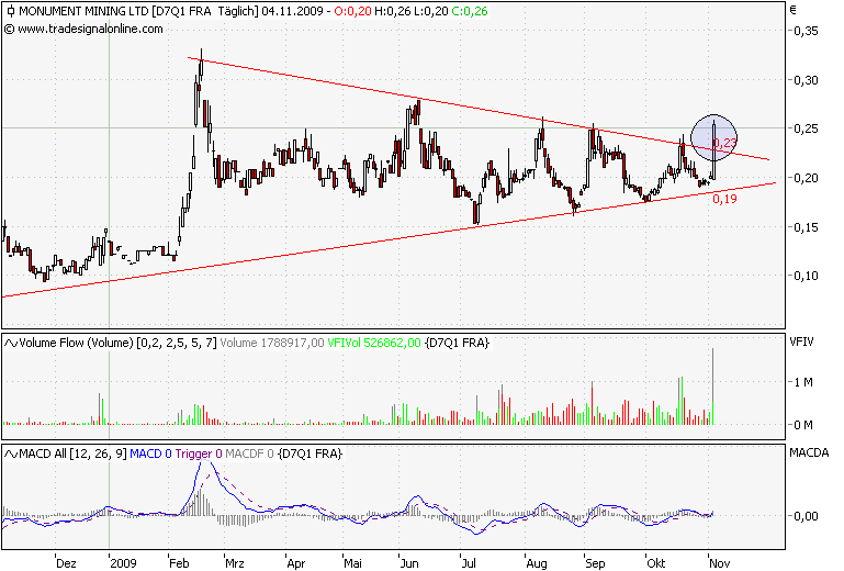 Monument Mining LTD. A0MSJF 272425