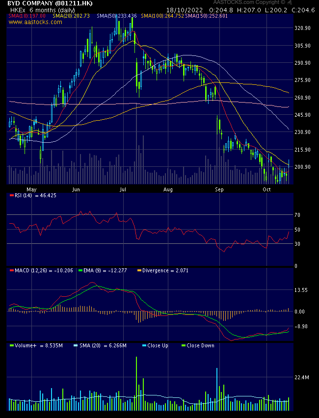 Auto- und Batterien-Herstellers BYD 1338021