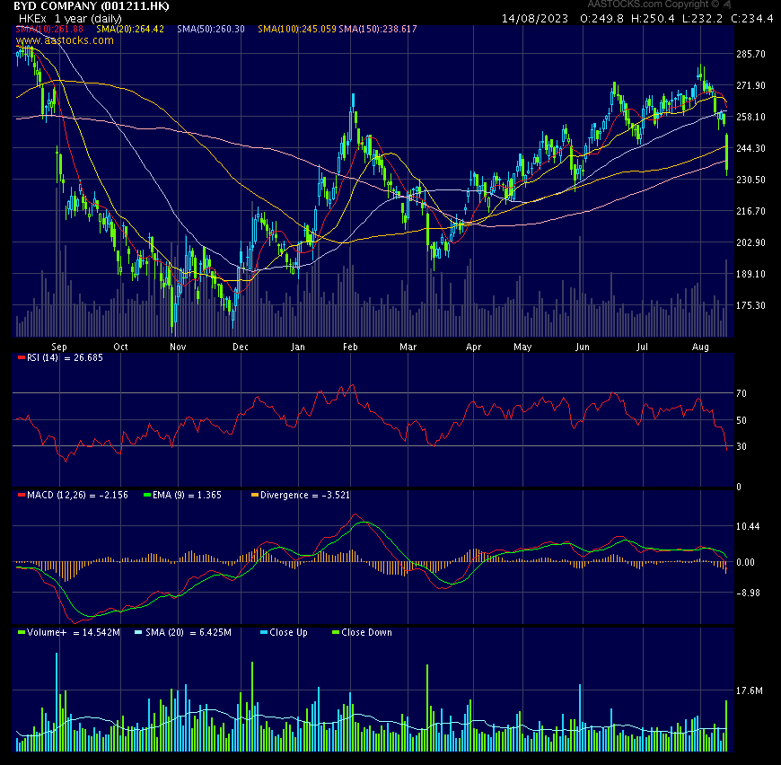 Auto- und Batterien-Herstellers BYD 1385754
