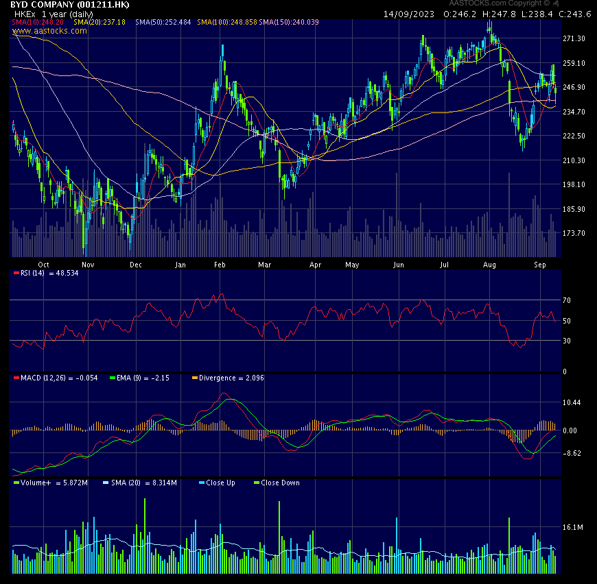 Auto- und Batterien-Herstellers BYD 1389979