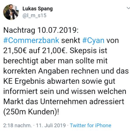 IT-Sicherheitsunternehmen cyan AG 1122713