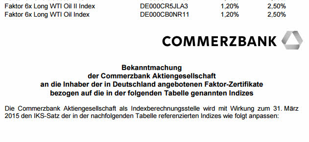 WTI Faktor 6 LONG Zerti 817576