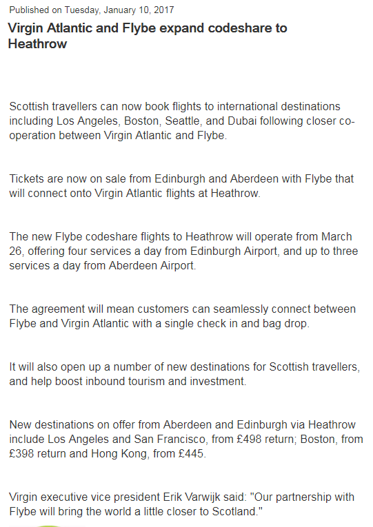 Flybe - Europas größte Regionalairline 1016965