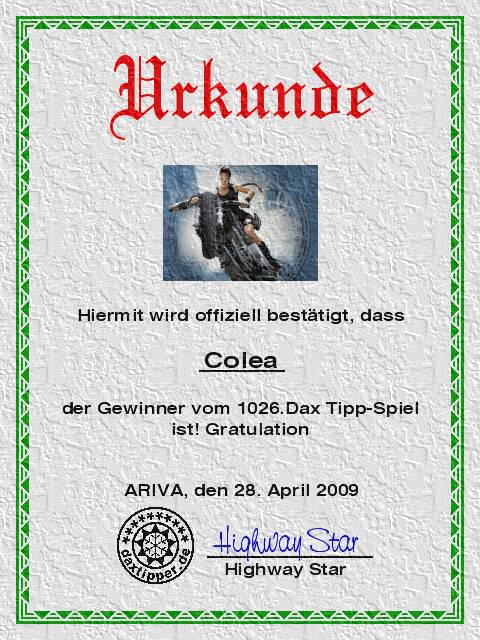 1027.DAX-Tipp-Spiel, Mittwoch 29.04.09 229849