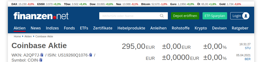 Neuer Hype Coinbase ? 1246415