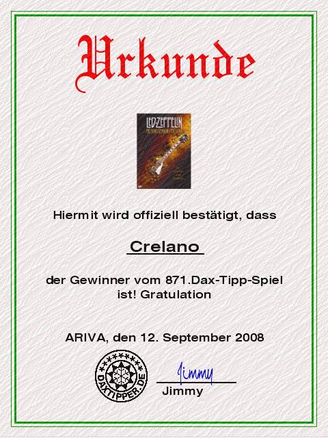 872.DAX Tipp-Spiel *Montag* 15.09.08, 17.45 Uhr 185995