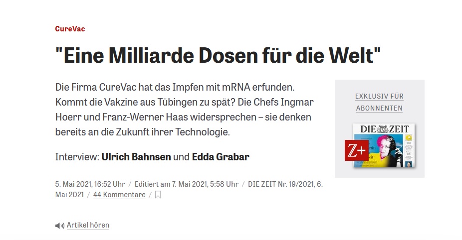 Curevac-IPO, ein lohnenswerter Einstieg? 1251302