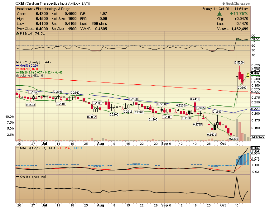 Cardium Therapeut. ( WKN: A0H058 / CXM ) /AMEX 448264