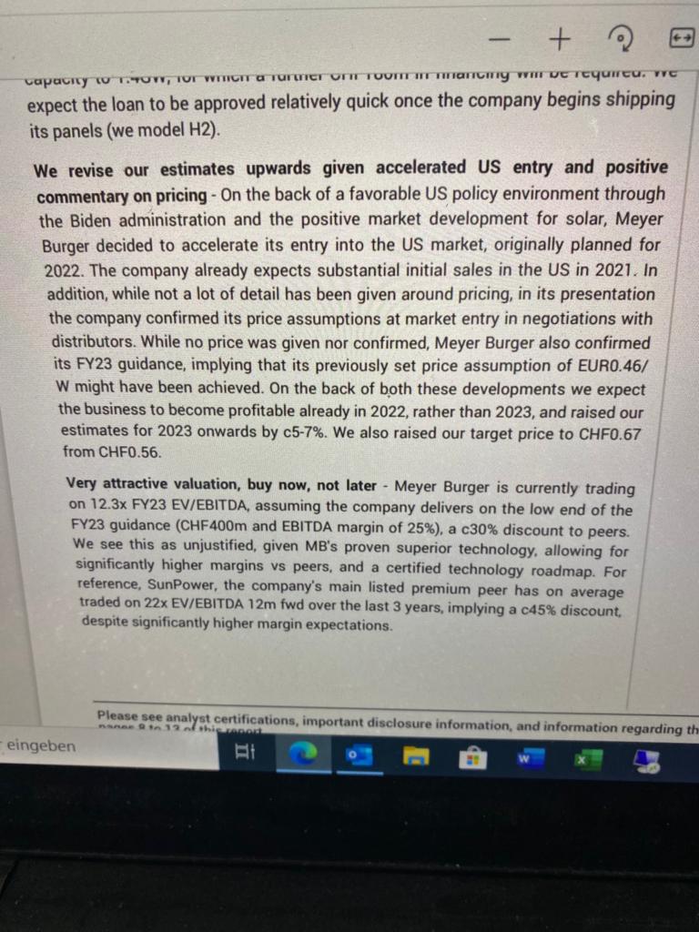 Meyer Burger Technology AG nach Fusion mit 3S 1240883