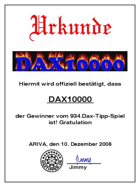 935.DAX Tipp-Spiel *Do* 11.12.08, 17.45 Uhr 204767