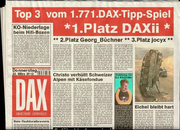 1.772.DAX Tipp-Spiel, Freitag, 23.03.2012 495000