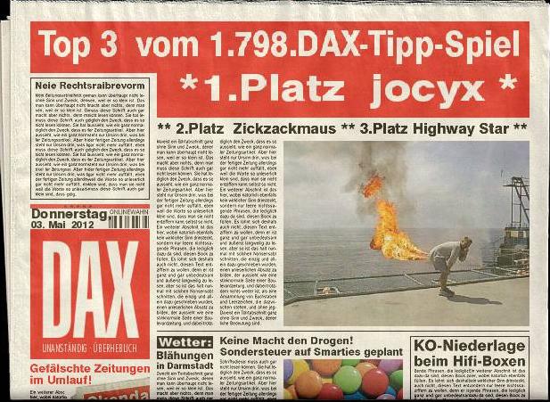 1.799.DAX Tipp-Spiel, Freitag, 04.05.2012 505668