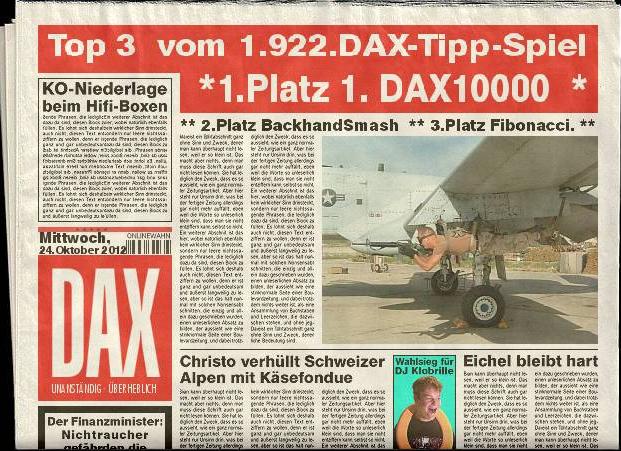1.923.DAX Tipp-Spiel, Donnerstag, 25.10.2012 547259