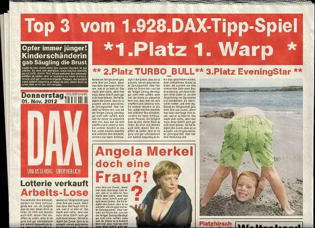 1.929.DAX Tipp-Spiel, Freitag, 02.11.2012 550225