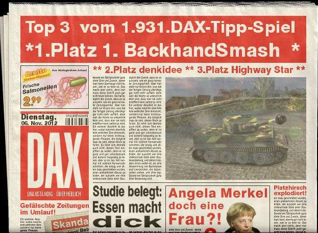 1.932.DAX Tipp-Spiel, Mittwoch, 07.11.2012 551237