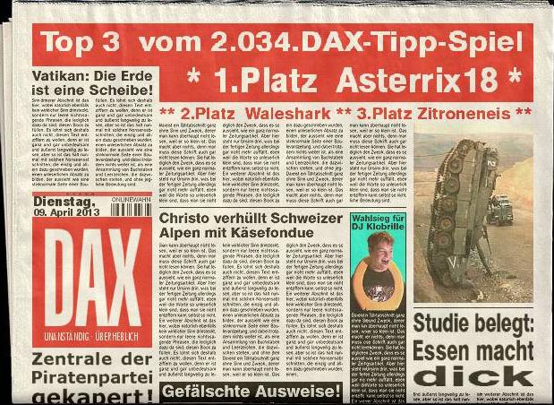 2.035.DAX Tipp-Spiel, Mittwoch, 10.04.2013 596215
