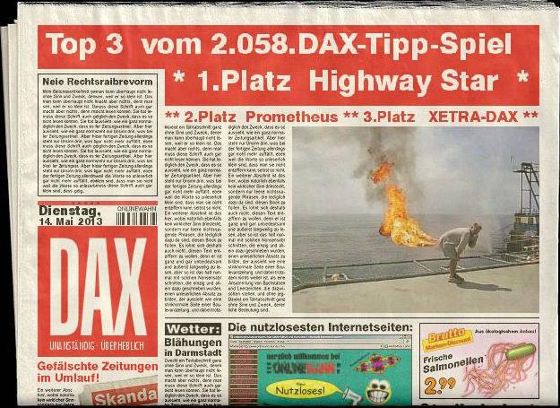 2.059.DAX Tipp-Spiel, Mittwoch, 15.05.2013 606133
