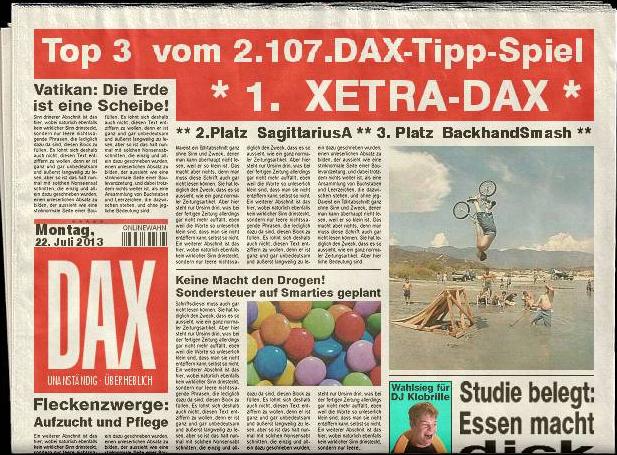 2.108.DAX Tipp-Spiel, Dienstag, 23.07.2013 626304