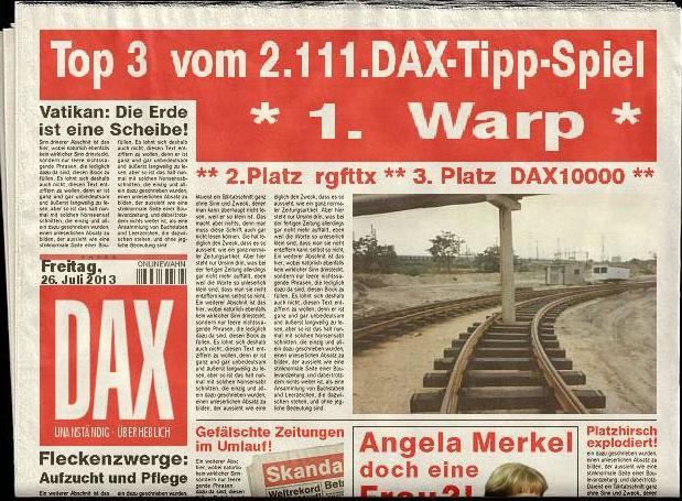 2.112.DAX Tipp-Spiel, Montag, 29.07.2013 628309