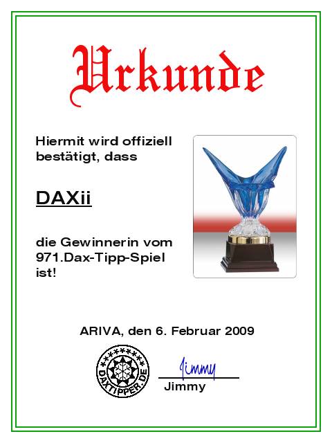 972.DAX Tipp-Spiel Montag,09.02.09, 17.45 Uhr 215123