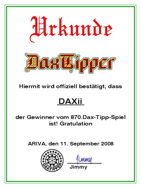 872.DAX Tipp-Spiel *Montag* 15.09.08, 17.45 Uhr 185845