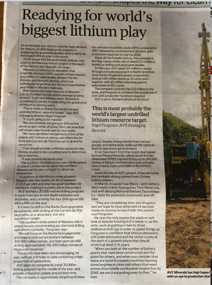 Lithiumstar AVZ Minerals eröffnet 68 % im Plus 1051167