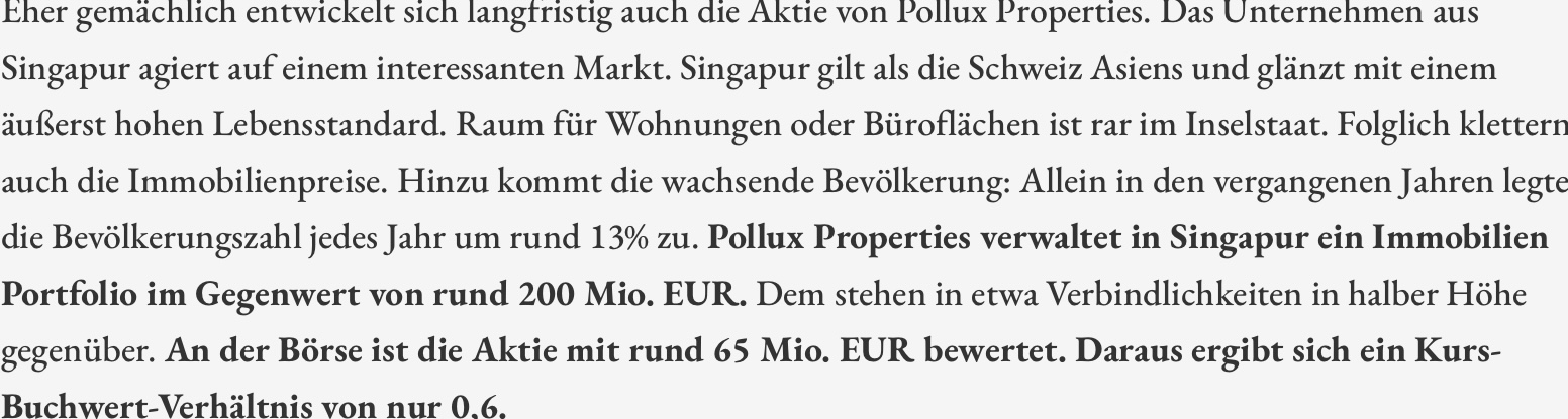 Pollux Properties - Wer wagt gewinnt - 1238441