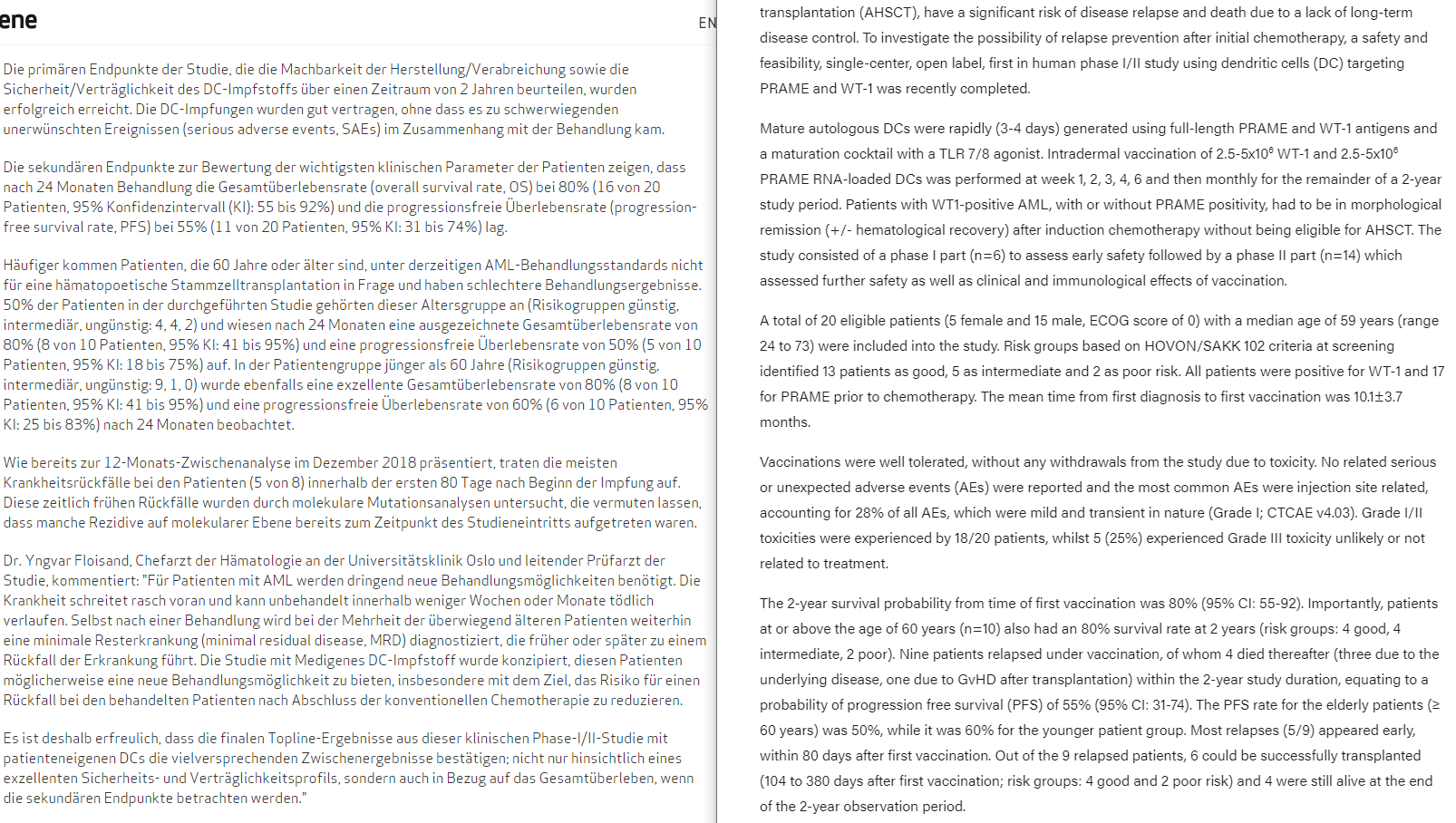 Medigene - Sachliche und fachliche Beiträge 1210943