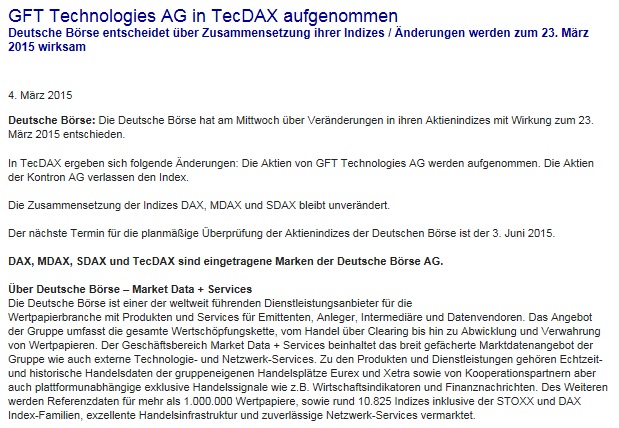 GFT - TecDax oder 17 Euro was kommt zuerst? 804906