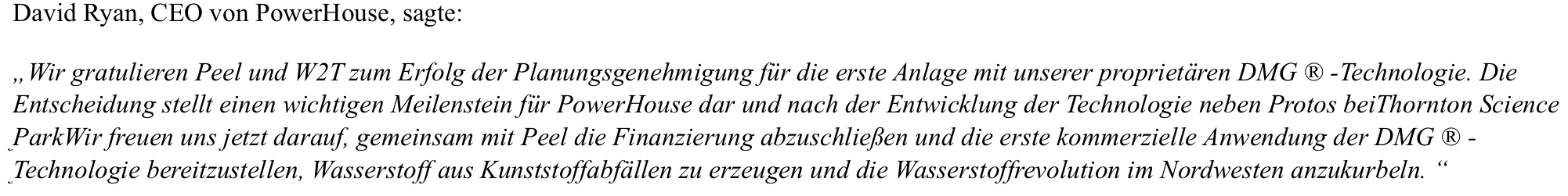 PowerHouse Energy Group - Wasserstoff aus Plastik 1164358