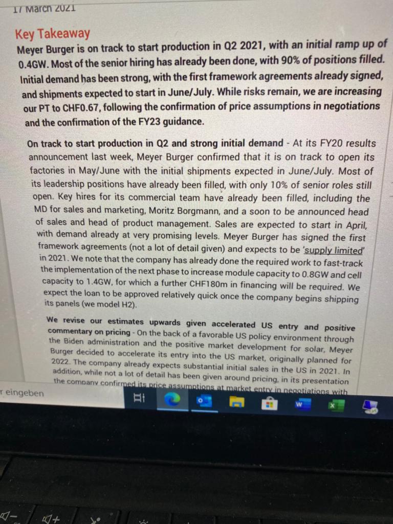 Meyer Burger Technology AG nach Fusion mit 3S 1240882