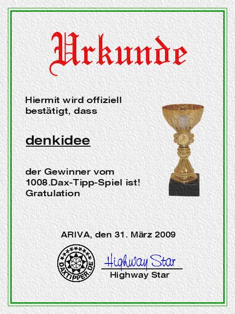 1009. DAX-Tipp-Spiel, Mittwoch 01.04.09.17.45 225239