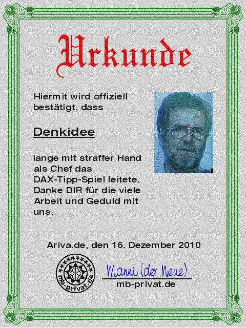 1.447.DAX Tipp-Spiel, Freitag, 17.12.10 366420