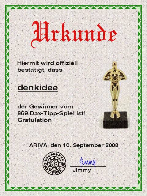 871.DAX Tipp-Spiel *Freitag* 12.09.08, 17.45 Uhr 185524