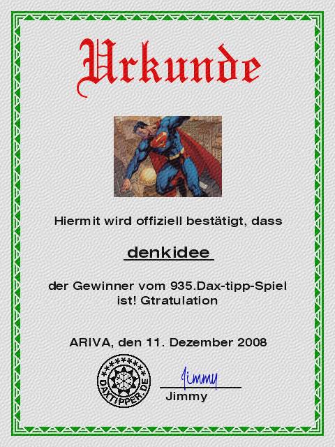 937.DAX Tipp-Spiel *Montag* 15.12.08, 17.45 Uhr 205162